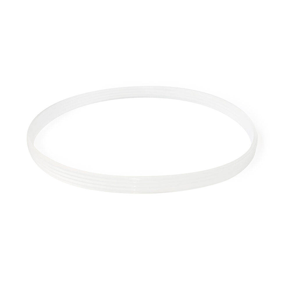 Transluzenter Silikon-Dichtungsring als Ersatzteil für den Bambusdeckel von Lotus Vita Glaskaraffen.